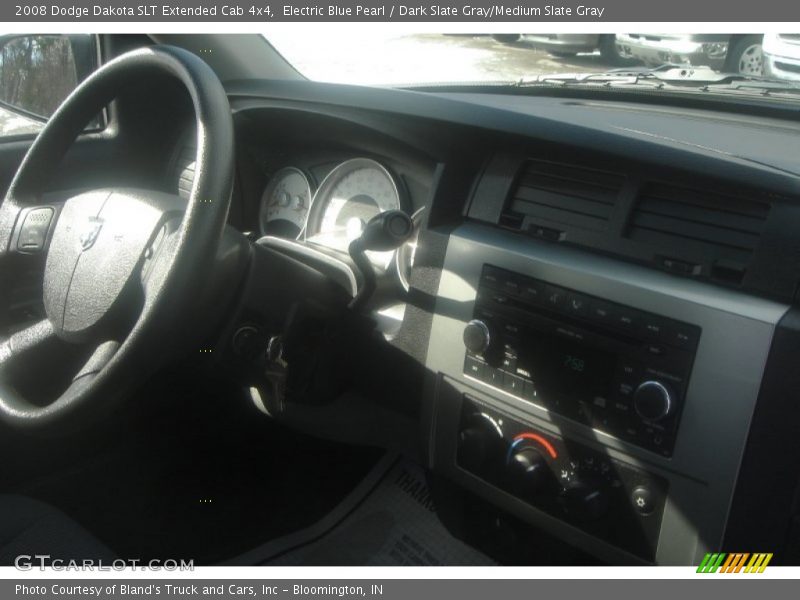 Electric Blue Pearl / Dark Slate Gray/Medium Slate Gray 2008 Dodge Dakota SLT Extended Cab 4x4