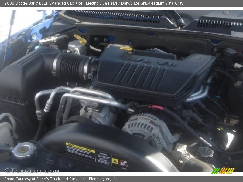 Electric Blue Pearl / Dark Slate Gray/Medium Slate Gray 2008 Dodge Dakota SLT Extended Cab 4x4