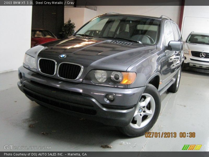 Steel Grey Metallic / Gray 2003 BMW X5 3.0i