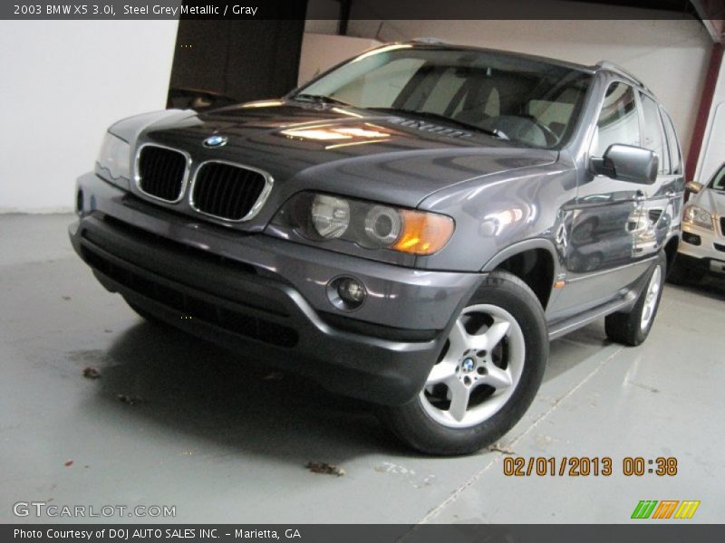 Steel Grey Metallic / Gray 2003 BMW X5 3.0i
