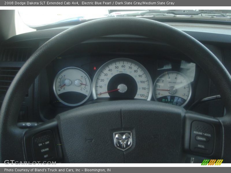 Electric Blue Pearl / Dark Slate Gray/Medium Slate Gray 2008 Dodge Dakota SLT Extended Cab 4x4