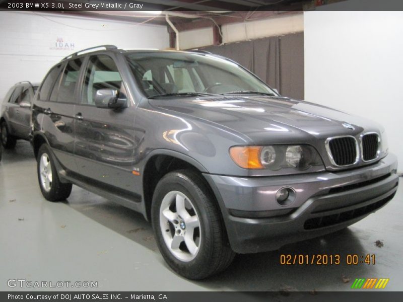 Steel Grey Metallic / Gray 2003 BMW X5 3.0i