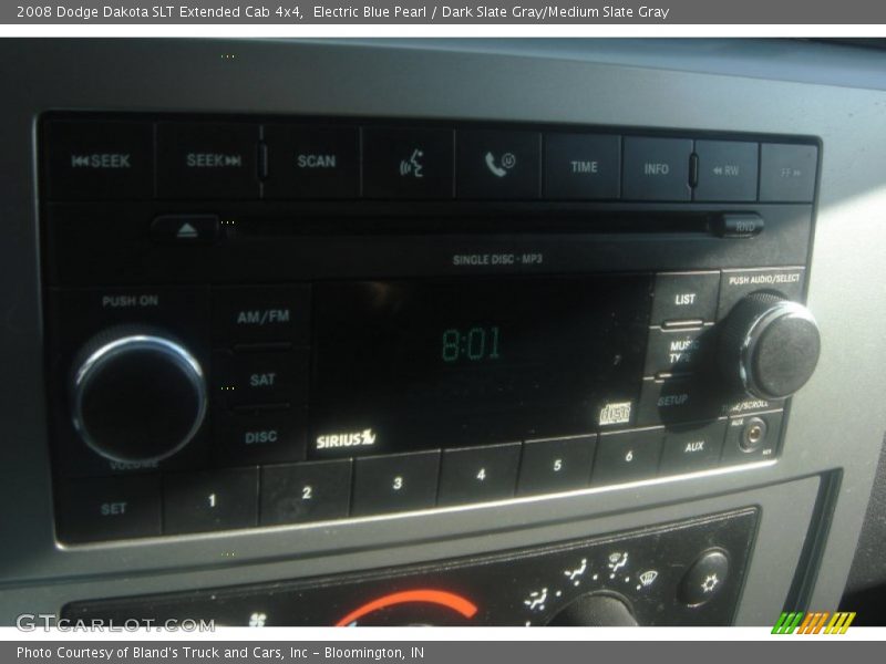 Electric Blue Pearl / Dark Slate Gray/Medium Slate Gray 2008 Dodge Dakota SLT Extended Cab 4x4