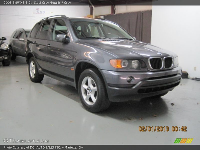 Steel Grey Metallic / Gray 2003 BMW X5 3.0i