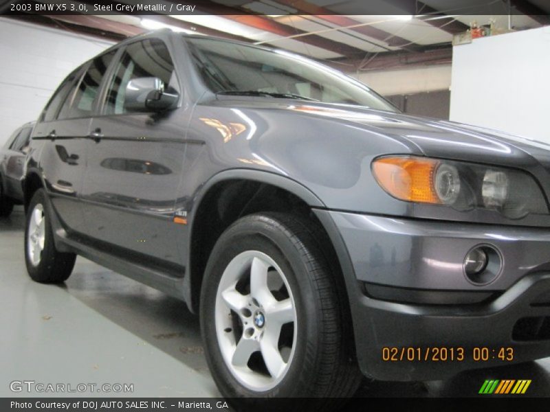 Steel Grey Metallic / Gray 2003 BMW X5 3.0i