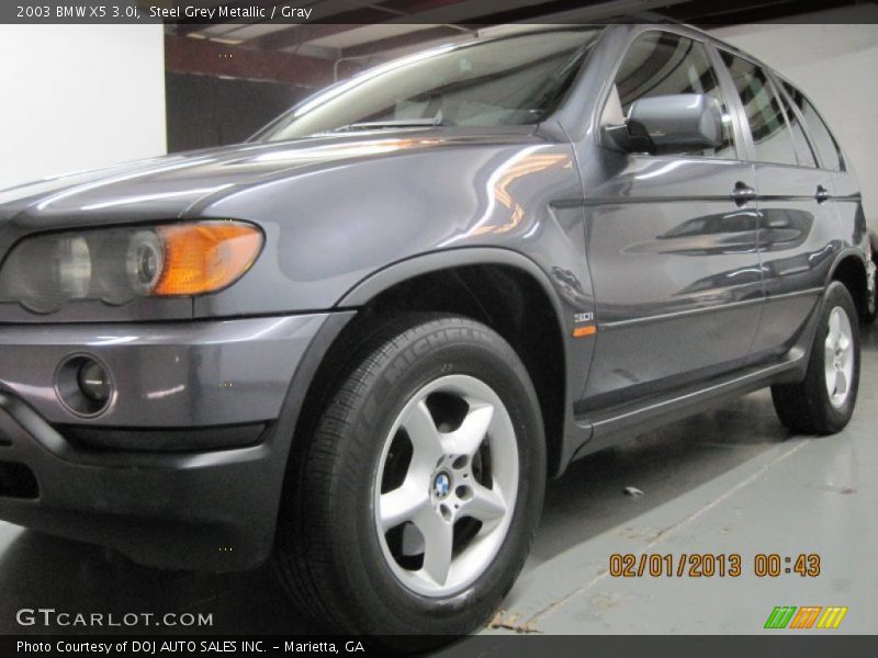 Steel Grey Metallic / Gray 2003 BMW X5 3.0i