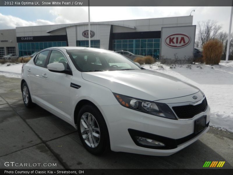 Snow White Pearl / Gray 2012 Kia Optima LX