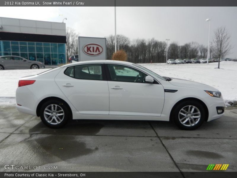 Snow White Pearl / Gray 2012 Kia Optima LX
