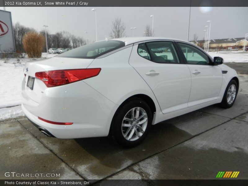 Snow White Pearl / Gray 2012 Kia Optima LX