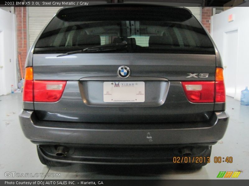 Steel Grey Metallic / Gray 2003 BMW X5 3.0i