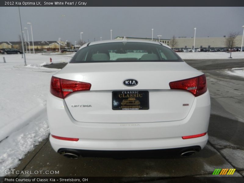 Snow White Pearl / Gray 2012 Kia Optima LX