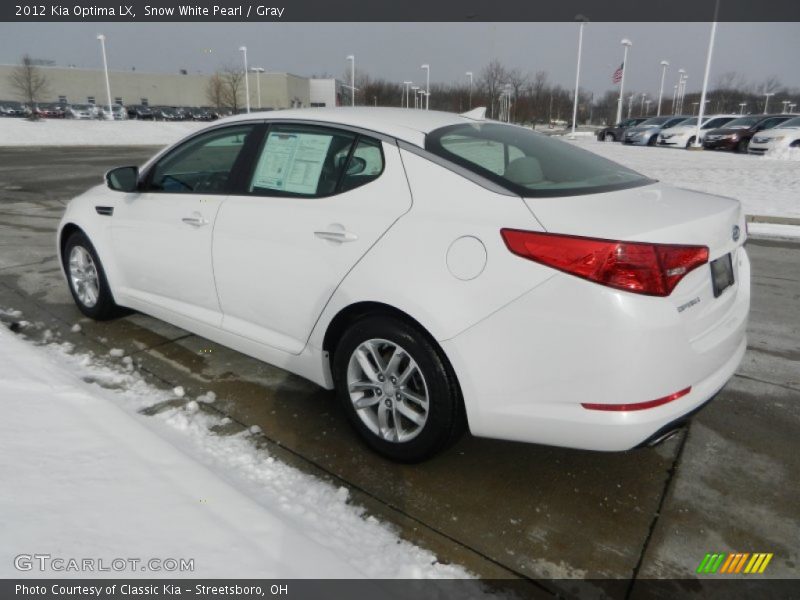 Snow White Pearl / Gray 2012 Kia Optima LX