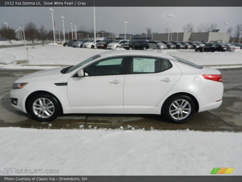 Snow White Pearl / Gray 2012 Kia Optima LX