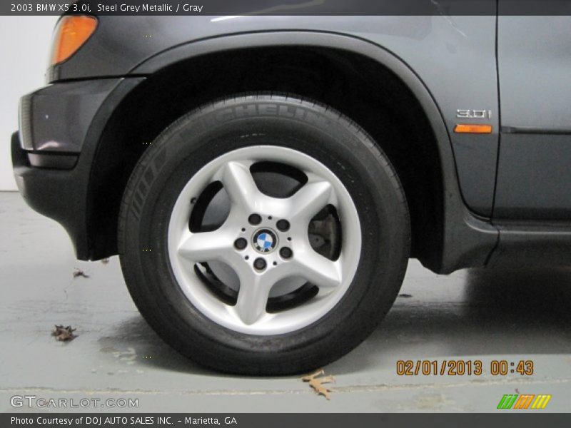 Steel Grey Metallic / Gray 2003 BMW X5 3.0i