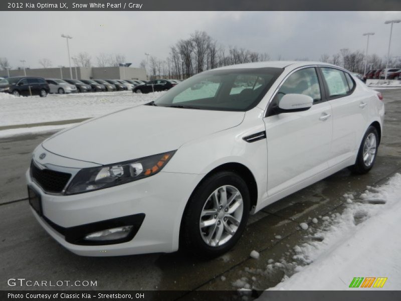 Snow White Pearl / Gray 2012 Kia Optima LX