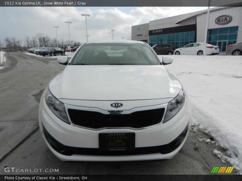 Snow White Pearl / Gray 2012 Kia Optima LX
