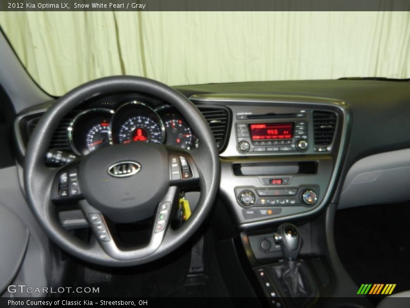 Snow White Pearl / Gray 2012 Kia Optima LX