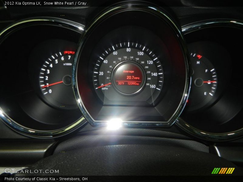 Snow White Pearl / Gray 2012 Kia Optima LX