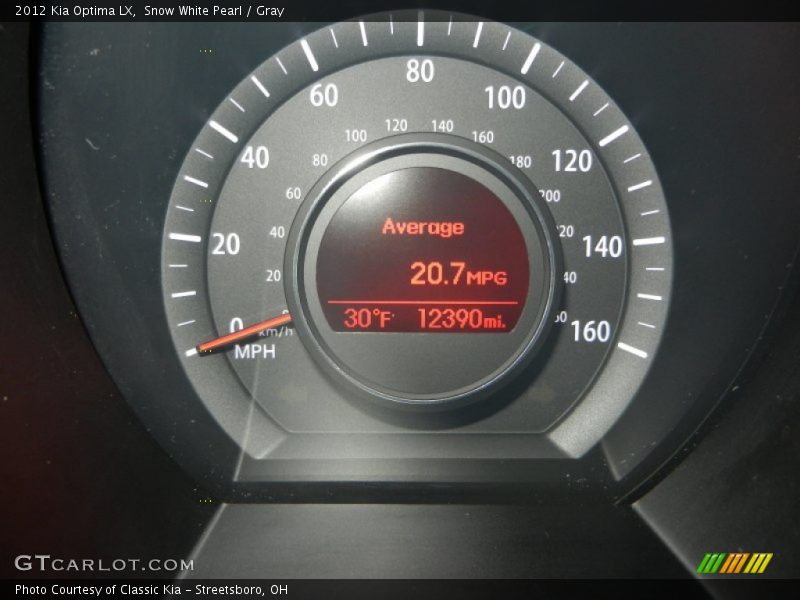 Snow White Pearl / Gray 2012 Kia Optima LX