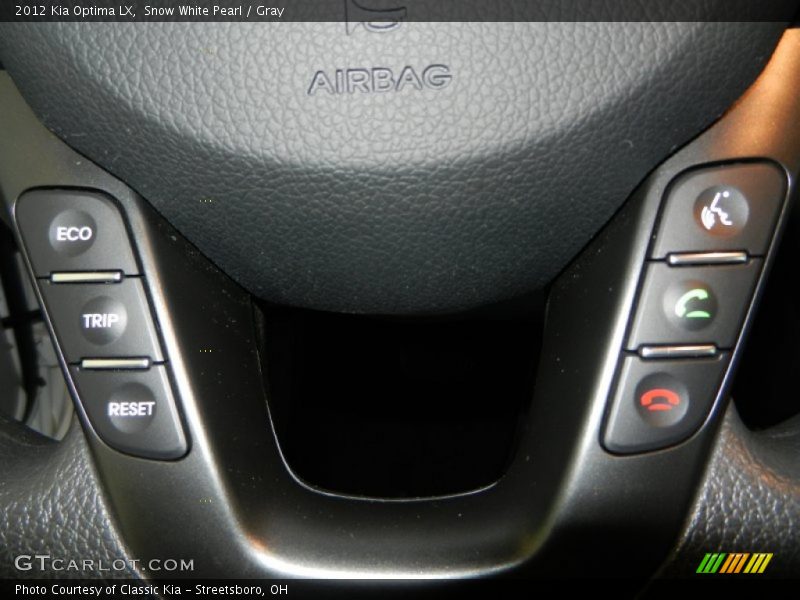Snow White Pearl / Gray 2012 Kia Optima LX