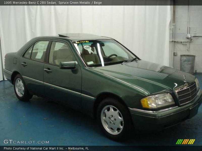 Spruce Green Metallic / Beige 1995 Mercedes-Benz C 280 Sedan