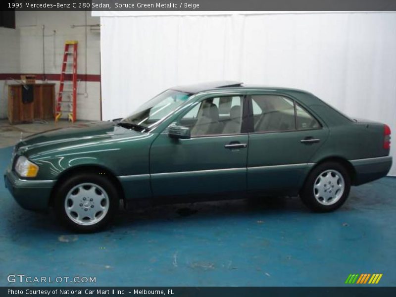 Spruce Green Metallic / Beige 1995 Mercedes-Benz C 280 Sedan