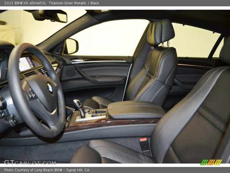 Titanium Silver Metallic / Black 2013 BMW X6 xDrive50i
