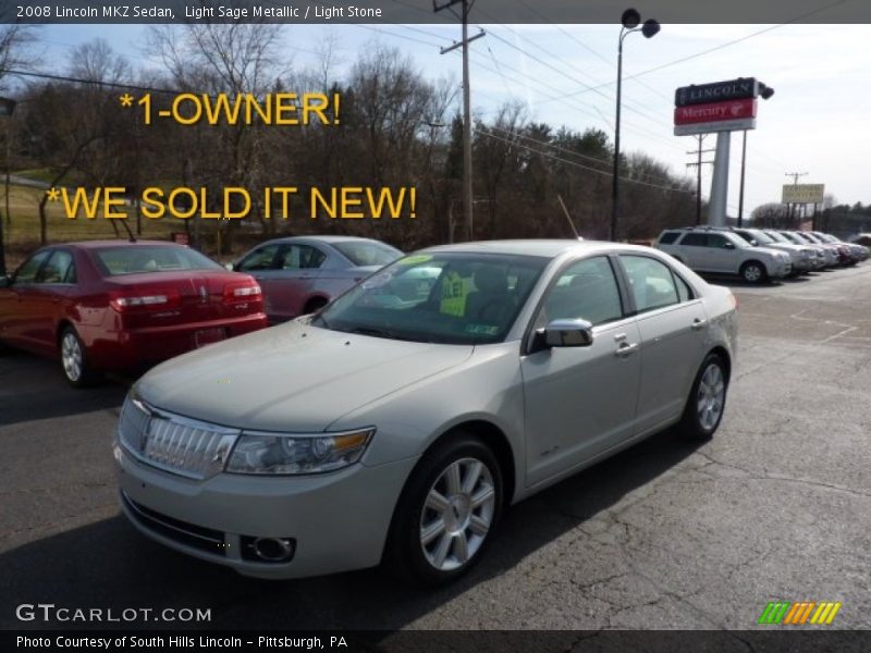 Light Sage Metallic / Light Stone 2008 Lincoln MKZ Sedan