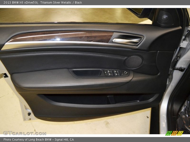 Titanium Silver Metallic / Black 2013 BMW X6 xDrive50i