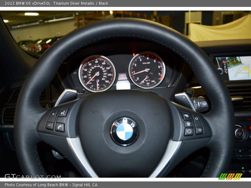 Titanium Silver Metallic / Black 2013 BMW X6 xDrive50i