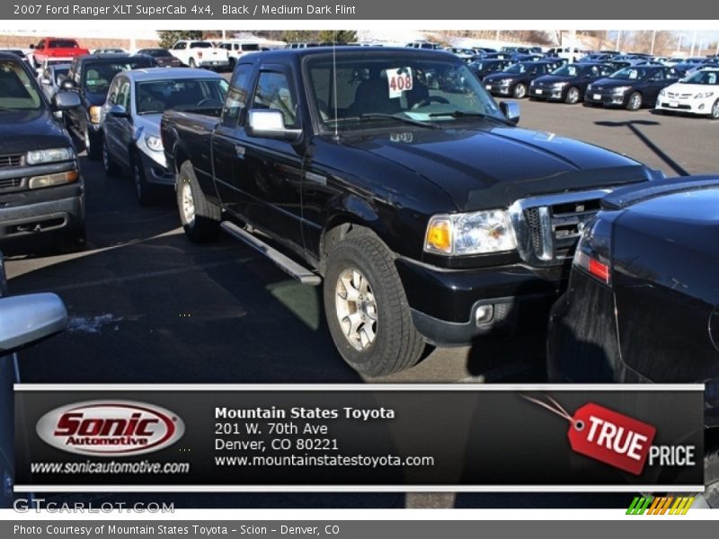 Black / Medium Dark Flint 2007 Ford Ranger XLT SuperCab 4x4