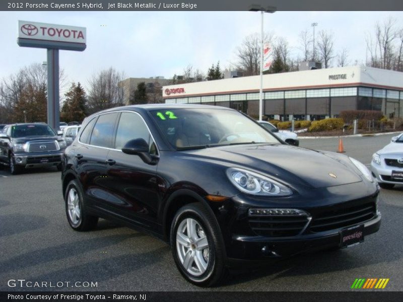 Jet Black Metallic / Luxor Beige 2012 Porsche Cayenne S Hybrid