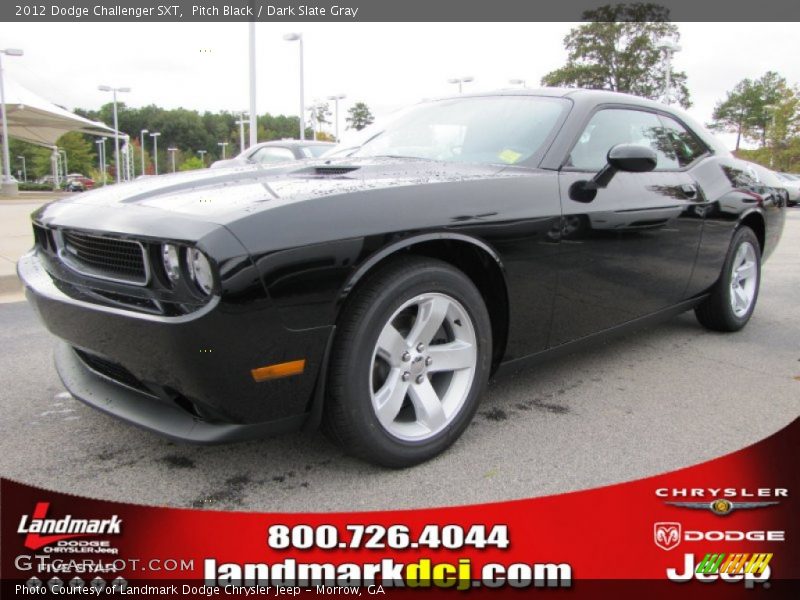 Pitch Black / Dark Slate Gray 2012 Dodge Challenger SXT