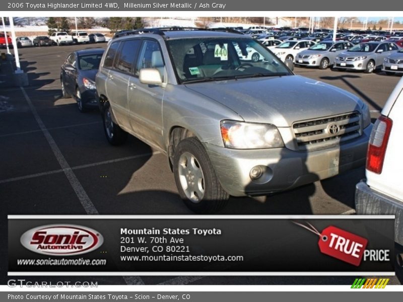Millenium Silver Metallic / Ash Gray 2006 Toyota Highlander Limited 4WD