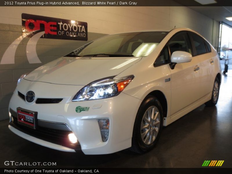 Blizzard White Pearl / Dark Gray 2012 Toyota Prius Plug-in Hybrid Advanced