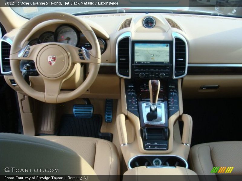 Jet Black Metallic / Luxor Beige 2012 Porsche Cayenne S Hybrid
