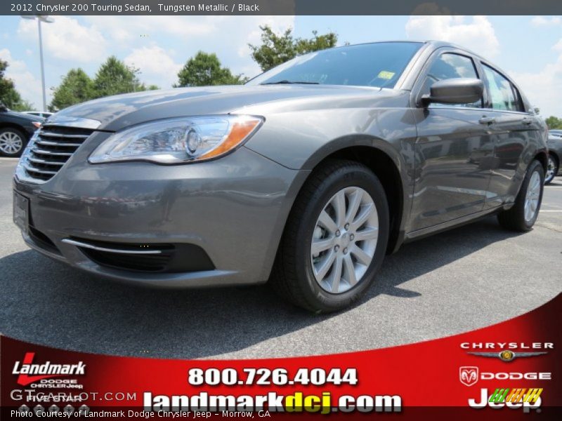 Tungsten Metallic / Black 2012 Chrysler 200 Touring Sedan