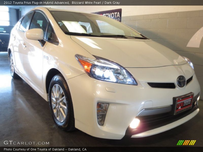 Blizzard White Pearl / Dark Gray 2012 Toyota Prius Plug-in Hybrid Advanced