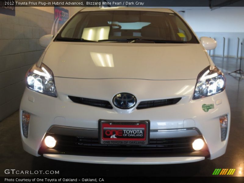 Blizzard White Pearl / Dark Gray 2012 Toyota Prius Plug-in Hybrid Advanced