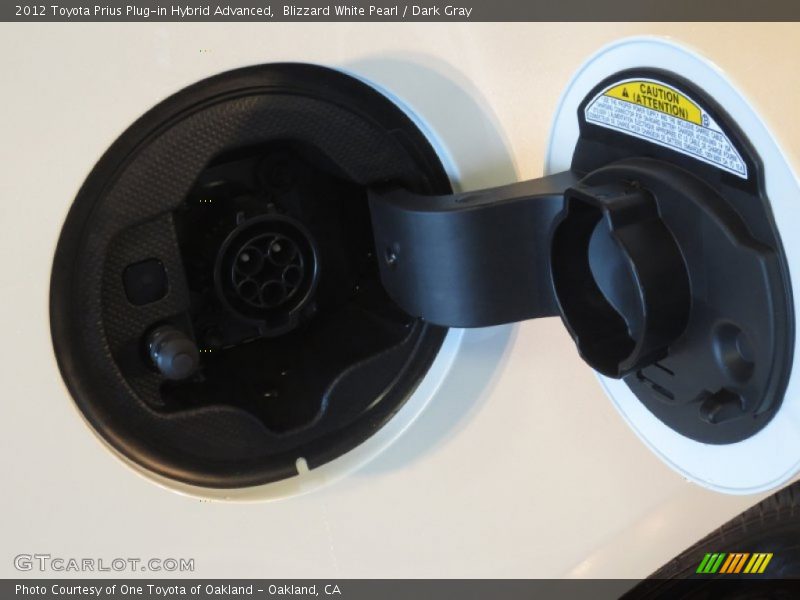 Blizzard White Pearl / Dark Gray 2012 Toyota Prius Plug-in Hybrid Advanced