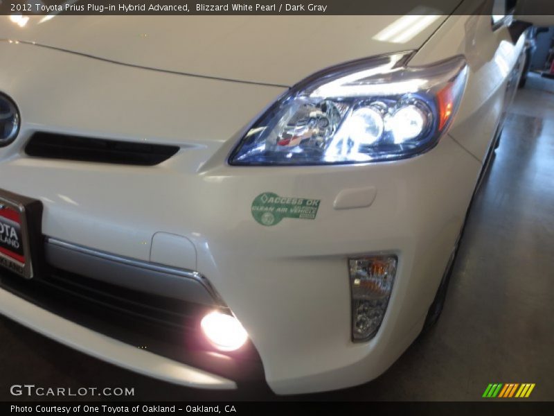 Blizzard White Pearl / Dark Gray 2012 Toyota Prius Plug-in Hybrid Advanced