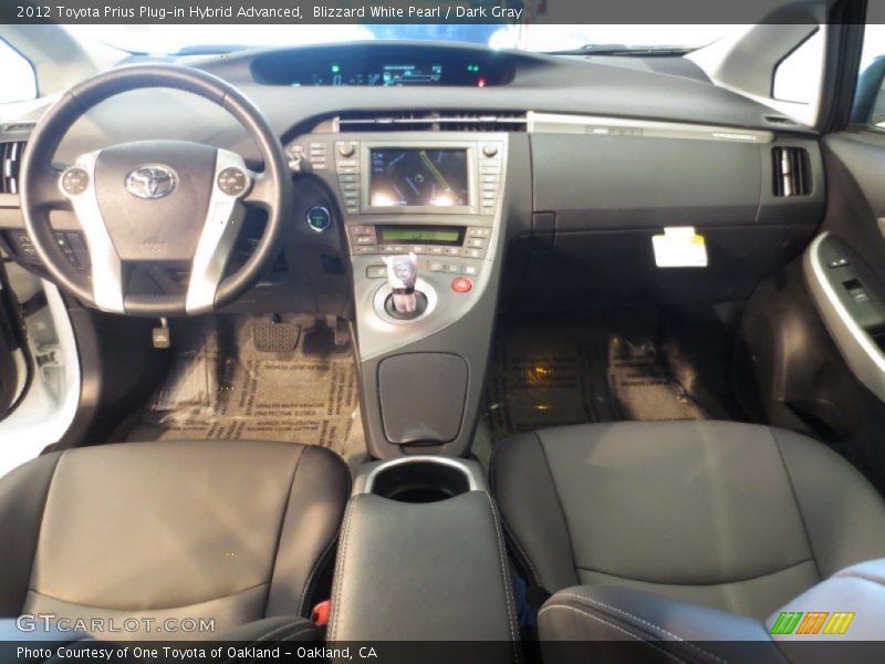 Blizzard White Pearl / Dark Gray 2012 Toyota Prius Plug-in Hybrid Advanced