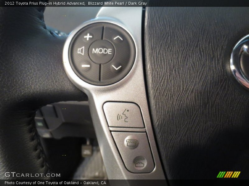 Blizzard White Pearl / Dark Gray 2012 Toyota Prius Plug-in Hybrid Advanced