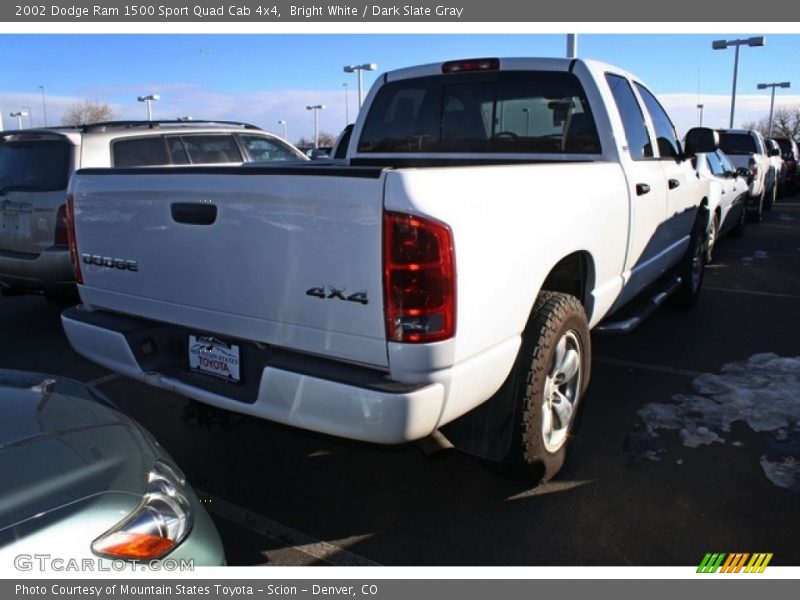 Bright White / Dark Slate Gray 2002 Dodge Ram 1500 Sport Quad Cab 4x4