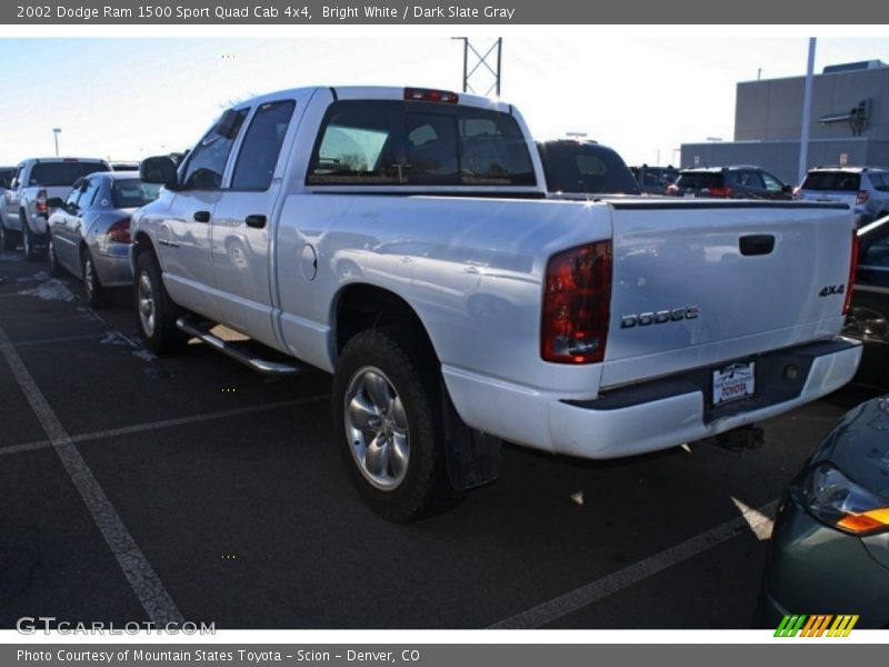 Bright White / Dark Slate Gray 2002 Dodge Ram 1500 Sport Quad Cab 4x4