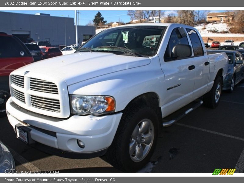 Bright White / Dark Slate Gray 2002 Dodge Ram 1500 Sport Quad Cab 4x4