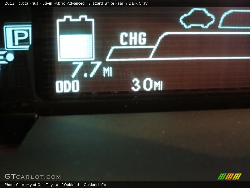 Blizzard White Pearl / Dark Gray 2012 Toyota Prius Plug-in Hybrid Advanced
