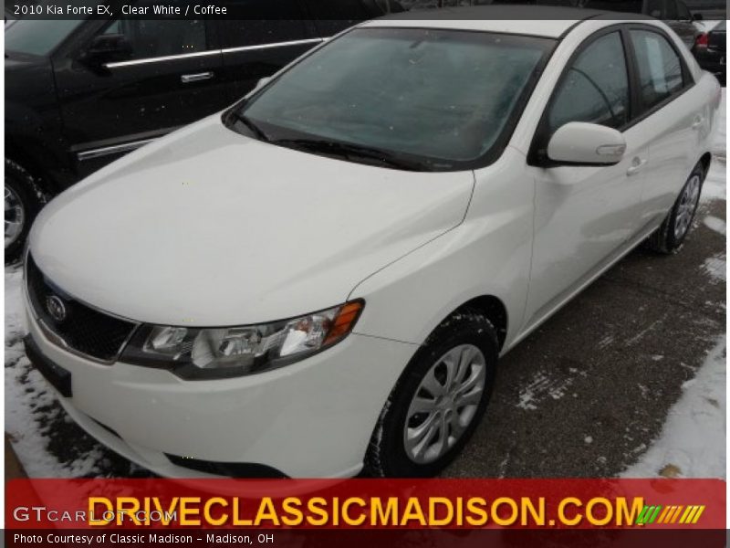 Clear White / Coffee 2010 Kia Forte EX