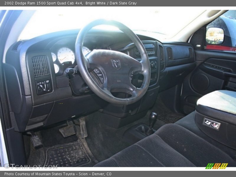 Bright White / Dark Slate Gray 2002 Dodge Ram 1500 Sport Quad Cab 4x4