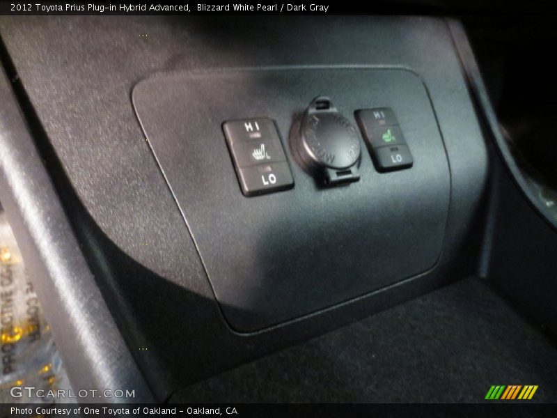 Blizzard White Pearl / Dark Gray 2012 Toyota Prius Plug-in Hybrid Advanced